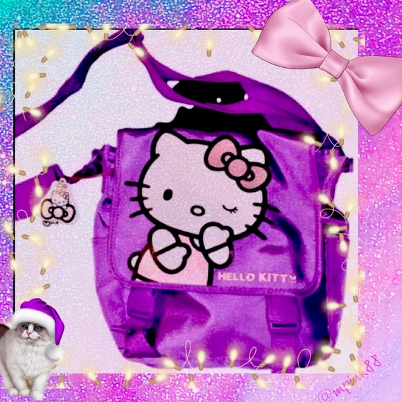 Hello  Kitty Purple Messenger Bag Sanrio - Picture 16 of 16